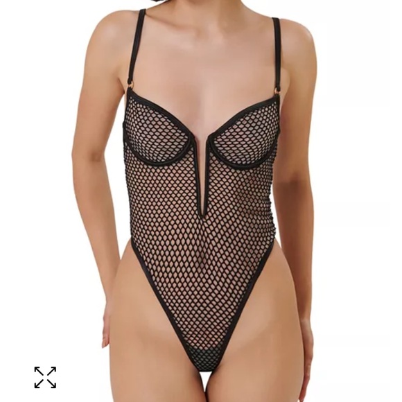 🆕NWT rare Bluebella Mina Black Mesh Bodysuit - Picture 4 of 10